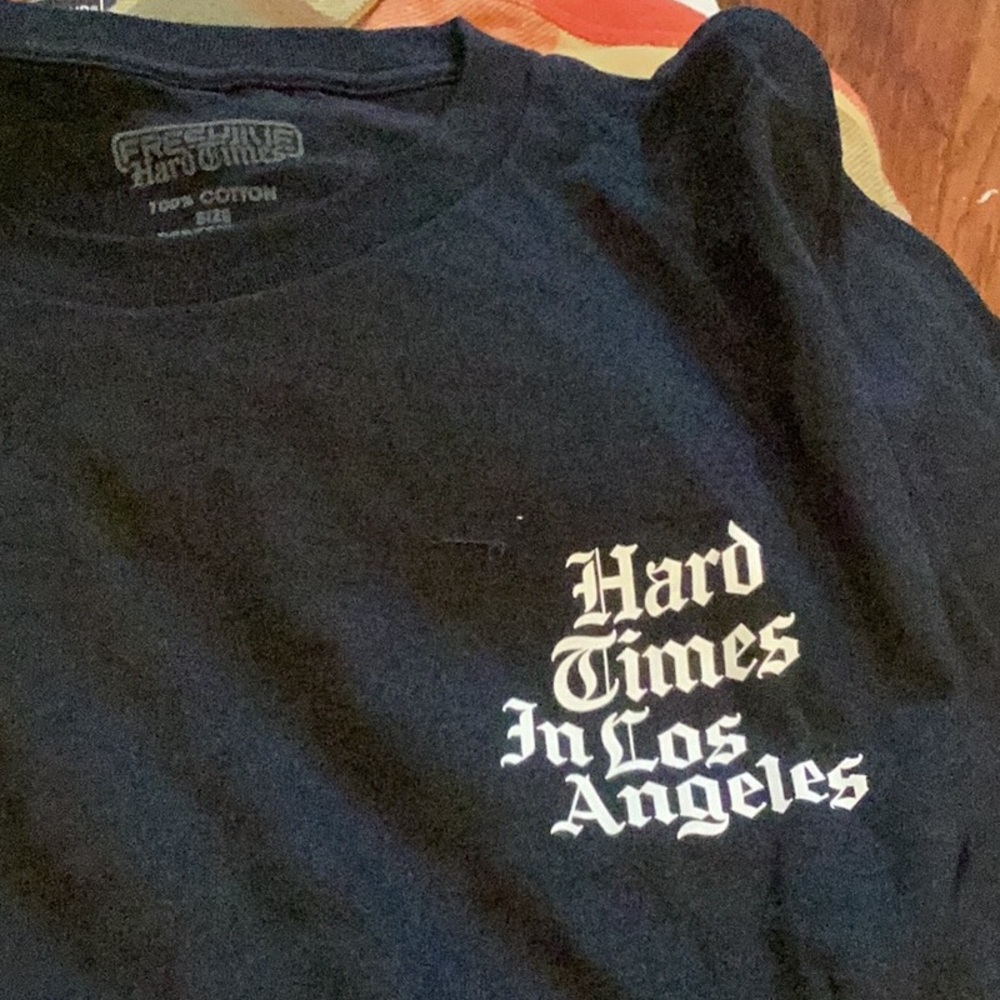 Fresh jive Black Graphic Tee with White Text